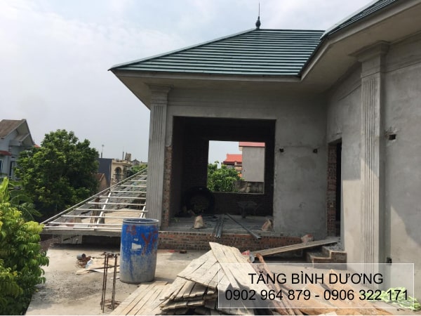 Công trình sử dụng ngói phẳng Inari màu xanh rêu Công trình sử dụng ngói phẳng Inari màu xanh rêu