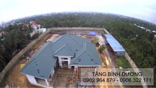 Công trình sử dụng ngói phẳng Inari màu xanh rêu