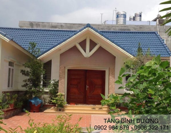 Nhà ở sử dụng ngói sóng Inari màu xanh cửu long Nhà ở sử dụng ngói sóng Inari màu xanh cửu long