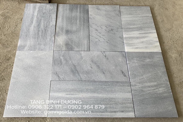 Đá sọc dưa ốp tường màu bạc