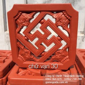 Gạch Bông Gió Chữ Vạn 30×30