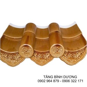 Ngói Viền Tráng Men Vàng