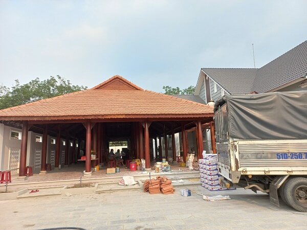 Công trình tại Lộc Hưng - Tây Ninh sử dụng ngói vảy cá lớn Đất Việt