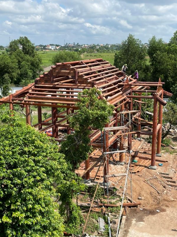 Công trình nhà bác Ngà sử dụng ngói mũi hài trung