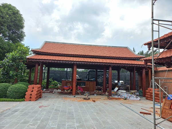 Ngói mũi hài đã được giao tới nhà chị Lan ở Nhà Bè