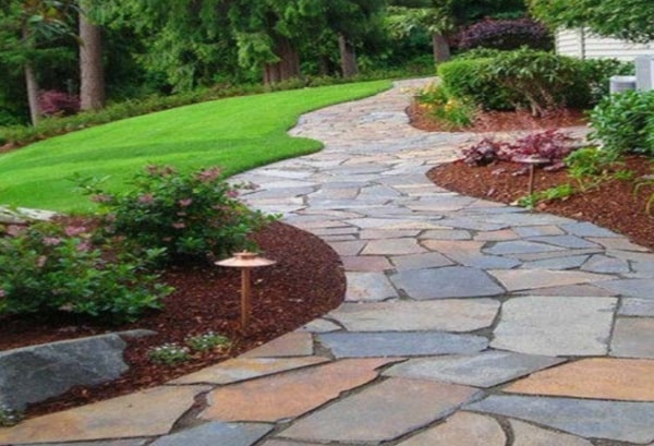 Mẫu đá chẻ lát đường đi làm từ đá đa sắc Lai Châu