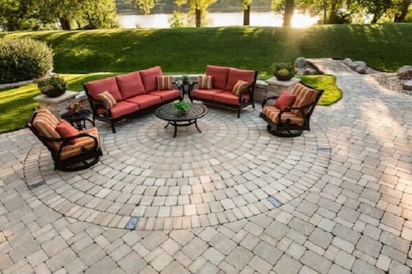 Mẫu lát kết hợp giữa vòng tròn và zikzak