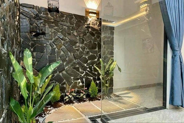 Đá chẻ ốp mặt tiền spa