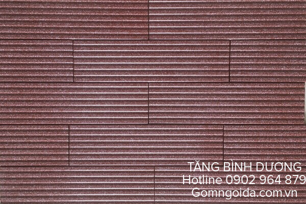 Gạch ốp tường trang trí ngoài trời màu nâu xẻ rãnh bán chạy top 1 thị trường