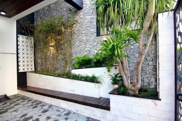 Vẻ đẹp hoàn mỹ của tường ốp đá rối ánh kim