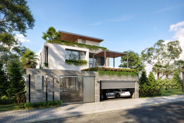 Đá ong ốp tường mặt tiền nhà