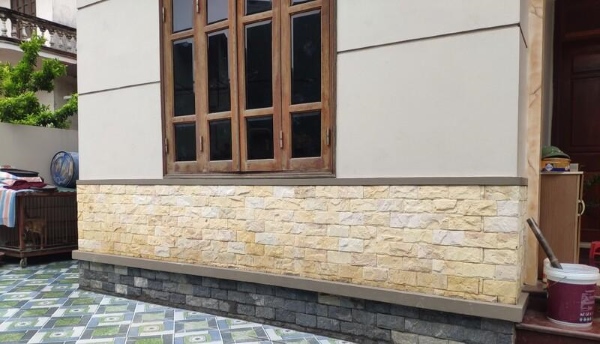 Đá bóc vàng ốp chân móng - Điểm nhấn độc đáo cho ngôi nhà