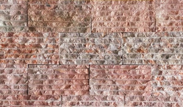 Đá chẻ sóng hồng đậm