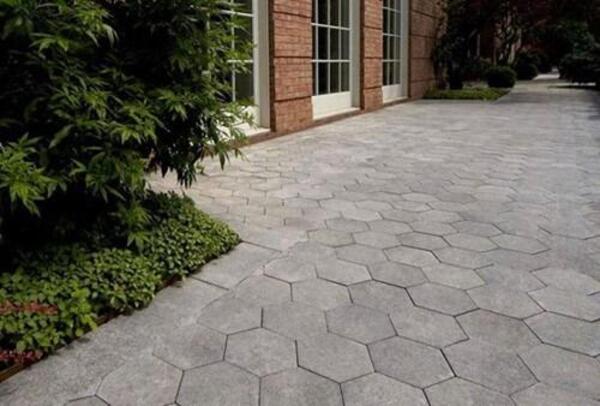 Đá xanh khò lục giác lát sân vườn