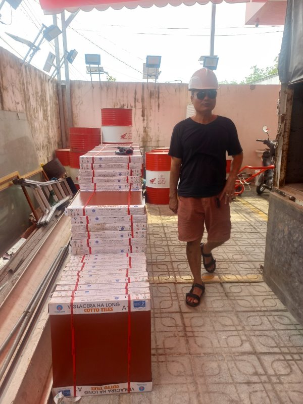 Gạch tàu cotto tráng men Hạ Long giao tại Bến Cát, Bình Dương