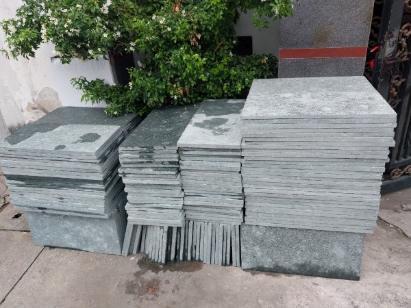 Đá Băm Xanh Lát Sân Giao Công Trình Tại Hóc Môn