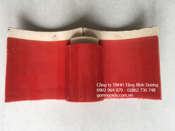 Ngói âm dương tráng men đỏ