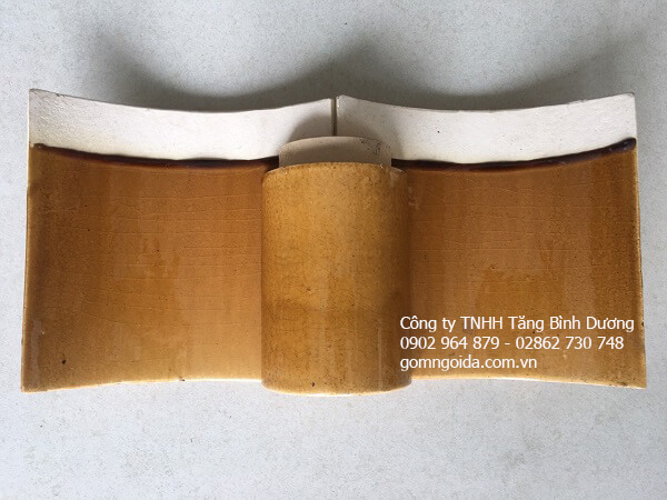 Ngói âm dương tráng men vàng