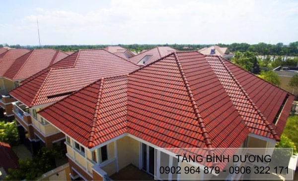 Ngói màu M08 phối hợp màu sắc đẹp