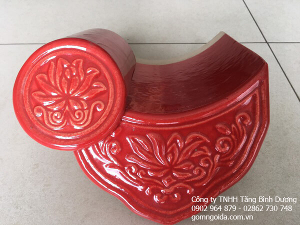 Bộ viền tráng men hoa sen đỏ