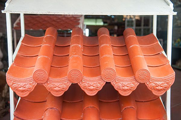 Ngói âm dương bát tràng đỏ gạch