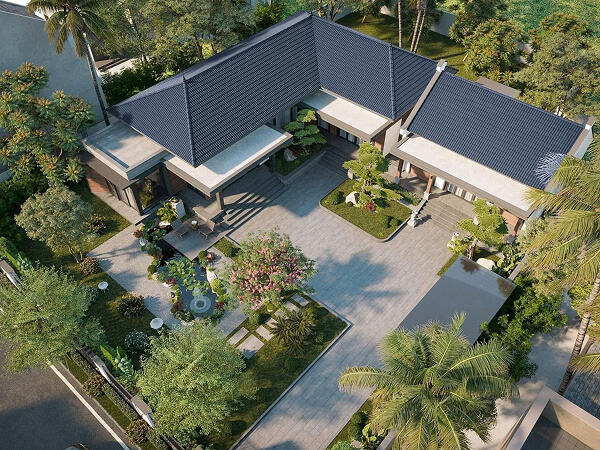 Công trình lợp ngói sóng tráng men - VNS1001